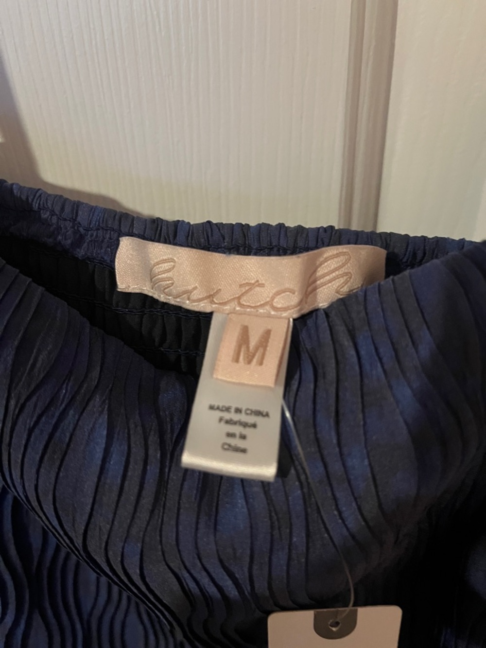 Hutch Anthropologie NWT Blue Romper Dress Look Adjustable Straps Smocked Back M - Picture 7 of 8
